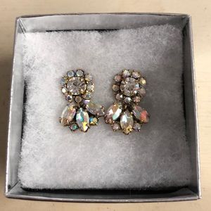 New J. Crew crystal earrings perfect for wedding